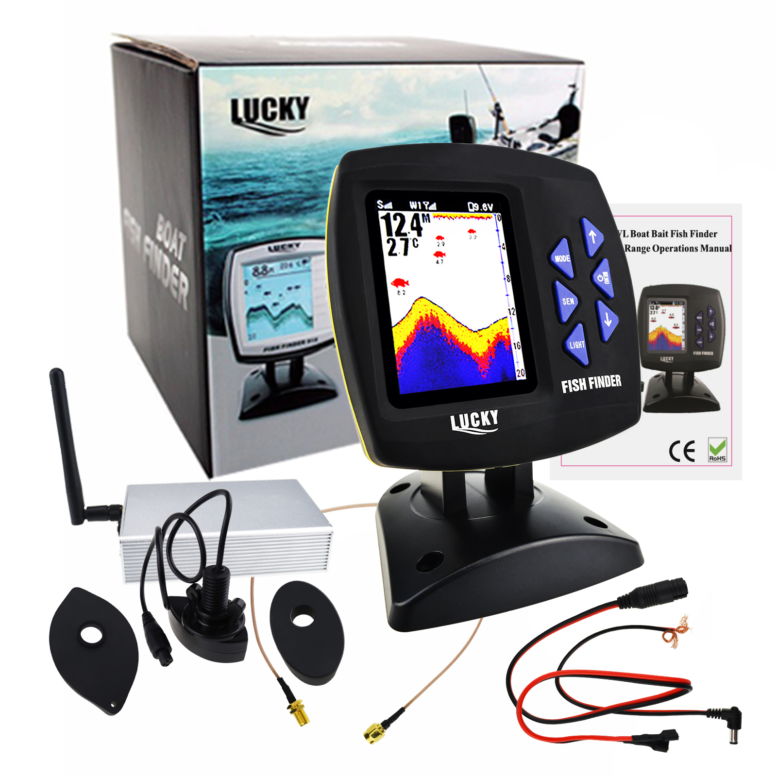 LUCKY Fishfinder 300m/ 980ft F – Fishing Boat Depth Finder recenzja i cena