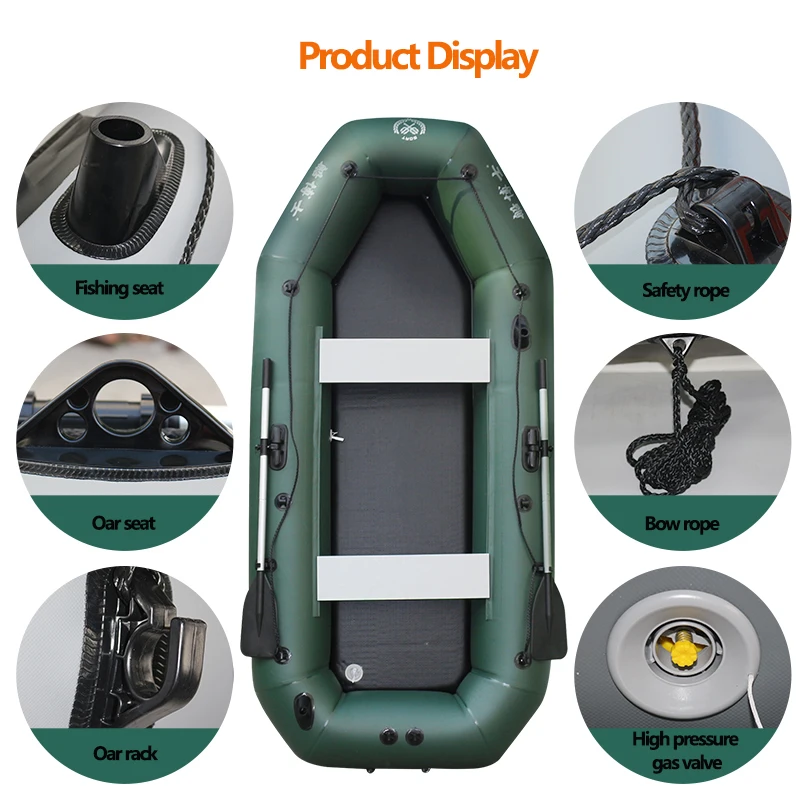 1.75~3.6m Green Fishing Kayak  – Fishing Boat Oar recenzja i cena