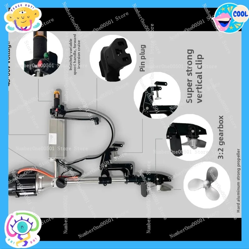 12V 24V 48V 60V 72V Brushless  – Fishing Boat Outboard Motor recenzja i cena