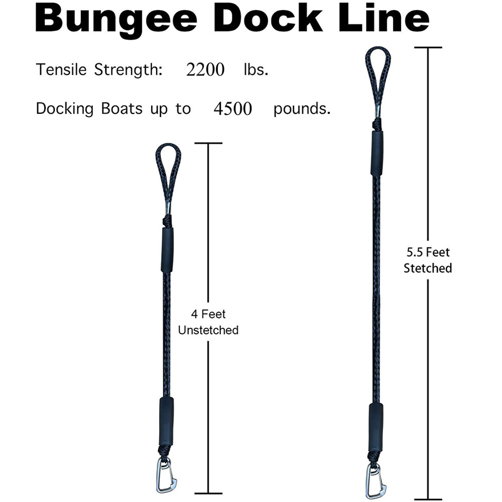 Boat Bungee Dock Line M8 Hook  – Fishing Boat Anchor recenzja i cena