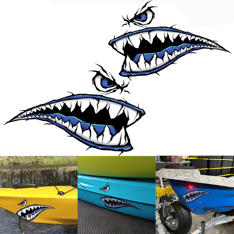 2PCS Shark Teeth Mouth Boat St – Fishing Boat Paddle recenzja i cena